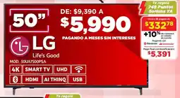 Soriana Mercado LG smart tv 50" oferta