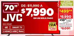 Soriana Mercado JVC smart tv 70" oferta