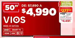 Soriana Mercado Vios smart tv 50" oferta