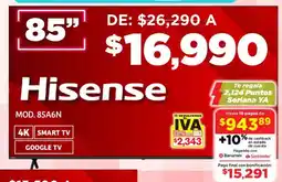 Soriana Mercado Hisense smart tv 85" oferta