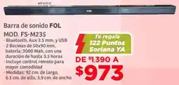 Soriana Mercado Fol barra de sonido oferta