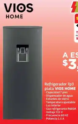 Soriana Mercado Vios home refrigerador 7p3 plata oferta