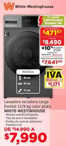 Soriana Mercado White-westinhouse lavadora secadora carga frontal oferta