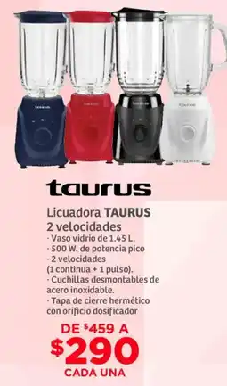 Soriana Mercado Taurus licuadora oferta