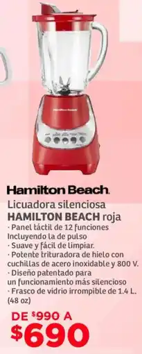 Soriana Mercado Hamilton Beach licuadora silenciosa oferta