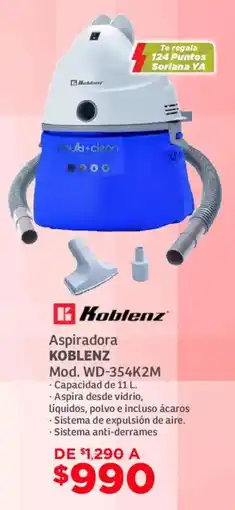 Soriana Mercado Koblenz aspiradora oferta