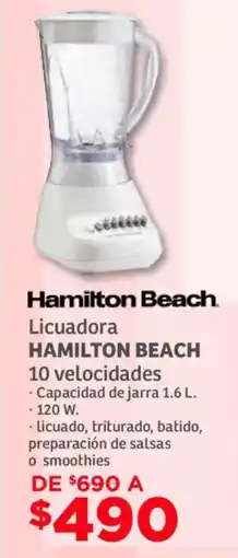 Soriana Mercado Hamilton Beach licuadora oferta