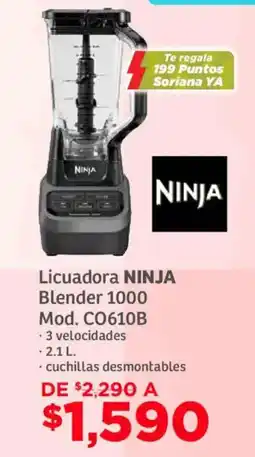 Soriana Mercado Ninja licuadora blender 1000 oferta
