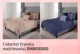 Soriana Mercado Cobertor franela matrimonial embossed oferta
