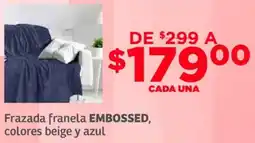 Soriana Mercado Frazada franela embossed oferta