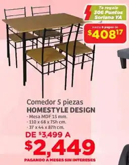 Soriana Mercado Homestyle Design comedor oferta