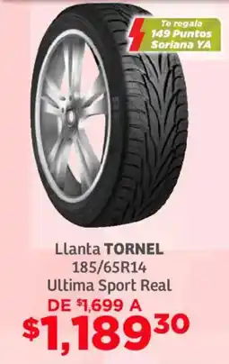 Soriana Mercado Tornel Ultima Sport Real llanta 185/65R14 oferta