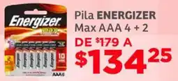 Soriana Mercado Energizer Max pila AAA oferta
