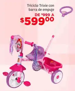 Soriana Mercado Triciclo Trixie con barra de empuje oferta