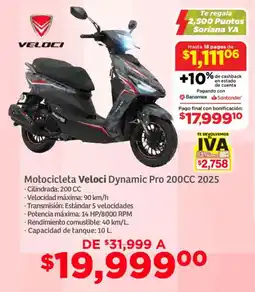 Soriana Mercado Veloci Dynamic Pro 200CC 2025 oferta