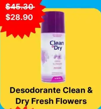 Clean & Dry fresh flowers desodorante