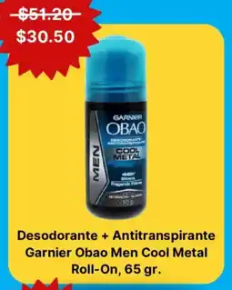 Farmacias Guadalajara Garnier Obao Men desodorante + antiperspirante oferta