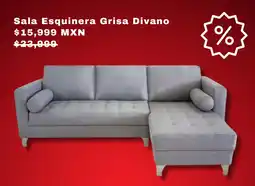 Sears Sala Esquinera Grisa Divano oferta
