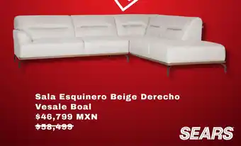 Sala esquinero beige derecho vesale boal