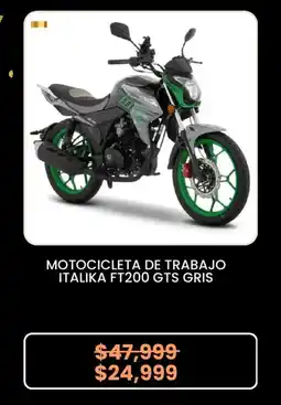 Elektra Italika motocicleta de trabajo FT200 GTS gris oferta