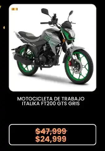 Italika motocicleta de trabajo FT200 GTS gris