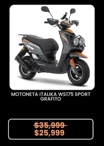 Italika motoneta WS175 sport grafito