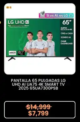 Elektra LG Smart TV 2025 65" oferta