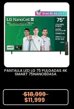 Elektra LG Smart TV 75" oferta