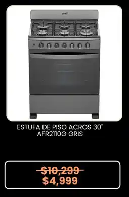 Elektra Acros estufa de piso 30" gris oferta