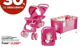 Combo carriola portabebé y cuna