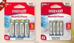 Woolworth 4 pack pilas maxell AA o AAA, 1.5 v oferta