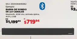 Woolworth Barra de sonido de 2.0 canales oferta