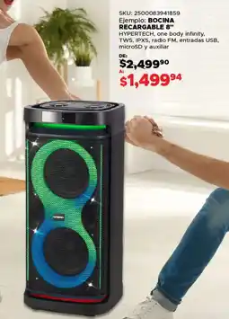 Woolworth Bocina recargable 8" oferta