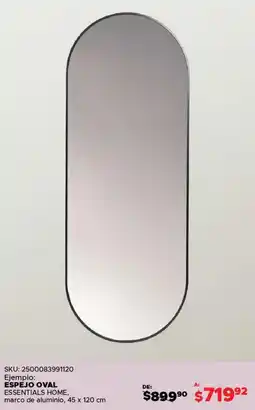 Woolworth Espejo oval essentials home oferta