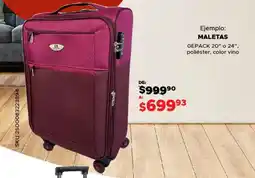 Woolworth Maletas gepack 20" o 24", poliéster, color vino oferta