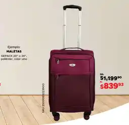 Woolworth Maletas gepack 20" o 24", poliéster, color vino oferta