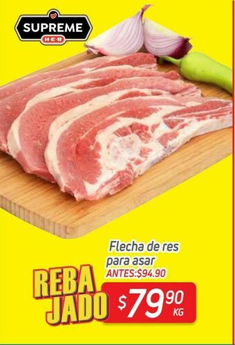 HEB Heb supreme flecha c/h de res congelada 1 kg oferta