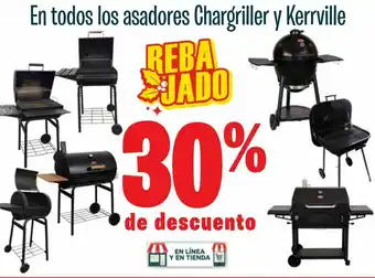 En todos los asadores chargriller y kerrville