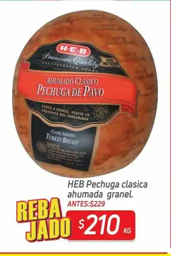 HEB Heb pechuga de pavo ahumada 1 kg oferta