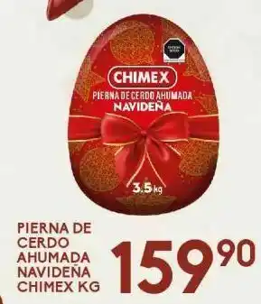 Alsuper Pierna de cerdo ahumada navideña chimex kg oferta