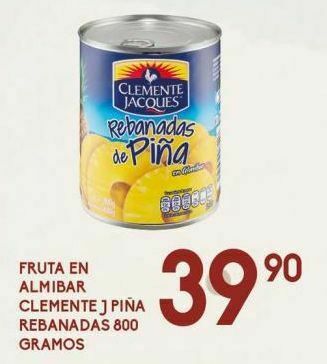 Alsuper Fruta en almíbar clemente jacques piña rebanadas 800g oferta