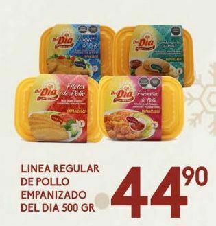 Alsuper Linea regular de pollo empanizado del dia 500g oferta