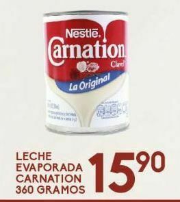 Alsuper Leche evaporada carnation 360g oferta