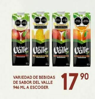 Alsuper Bebidas de sabor del valle 946ml oferta