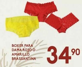 Boxer para dama rojo o amarillo brassantina