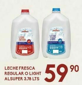 Alsuper Leche fresca alsuper 3.78l oferta