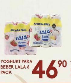 Alsuper Yogurt para beber lala 6pack oferta