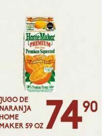 Alsuper Jugo de naranja home maker 59oz oferta