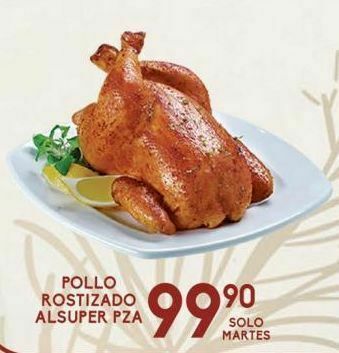 Alsuper Pollo rostizado alsuper pza oferta