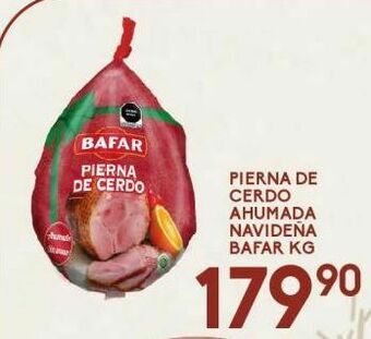 Alsuper Pierna de cerdo ahumada navideña bafar kg oferta